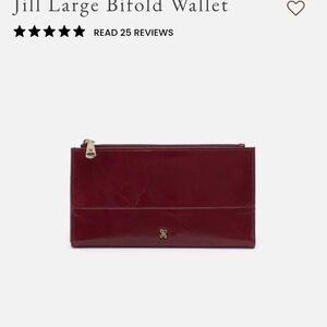 HOBO Burgundy Bifold Wallet